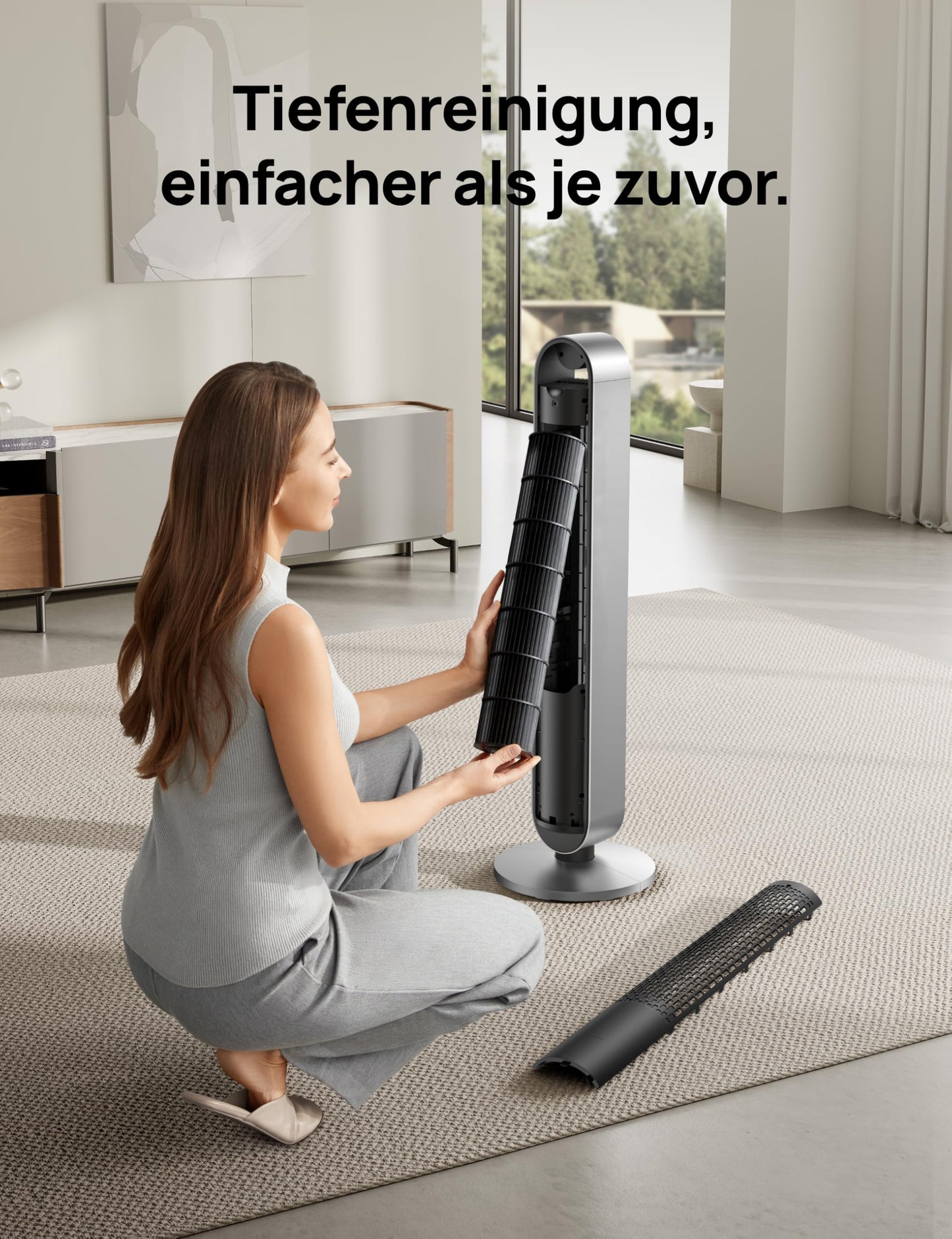 Dreo Pilot Max S – 25 dB leiser Smart Turmventilator mit WLAN, Alexa & App-Steuerung, 120° Oszillation, 12 Stufen, 4 Modi, 12 h Timer